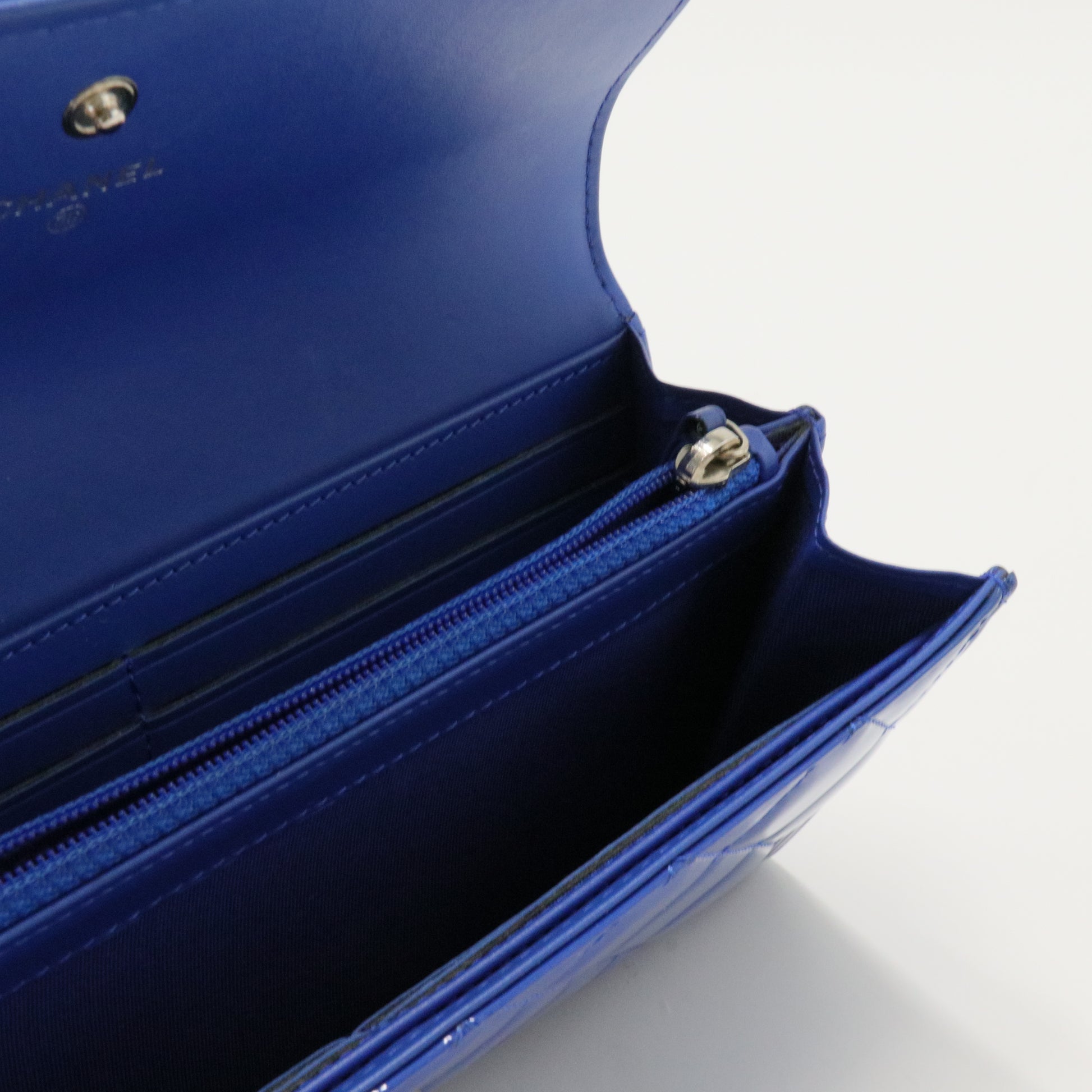 Boy Flap Wallet Quilted Patent Long