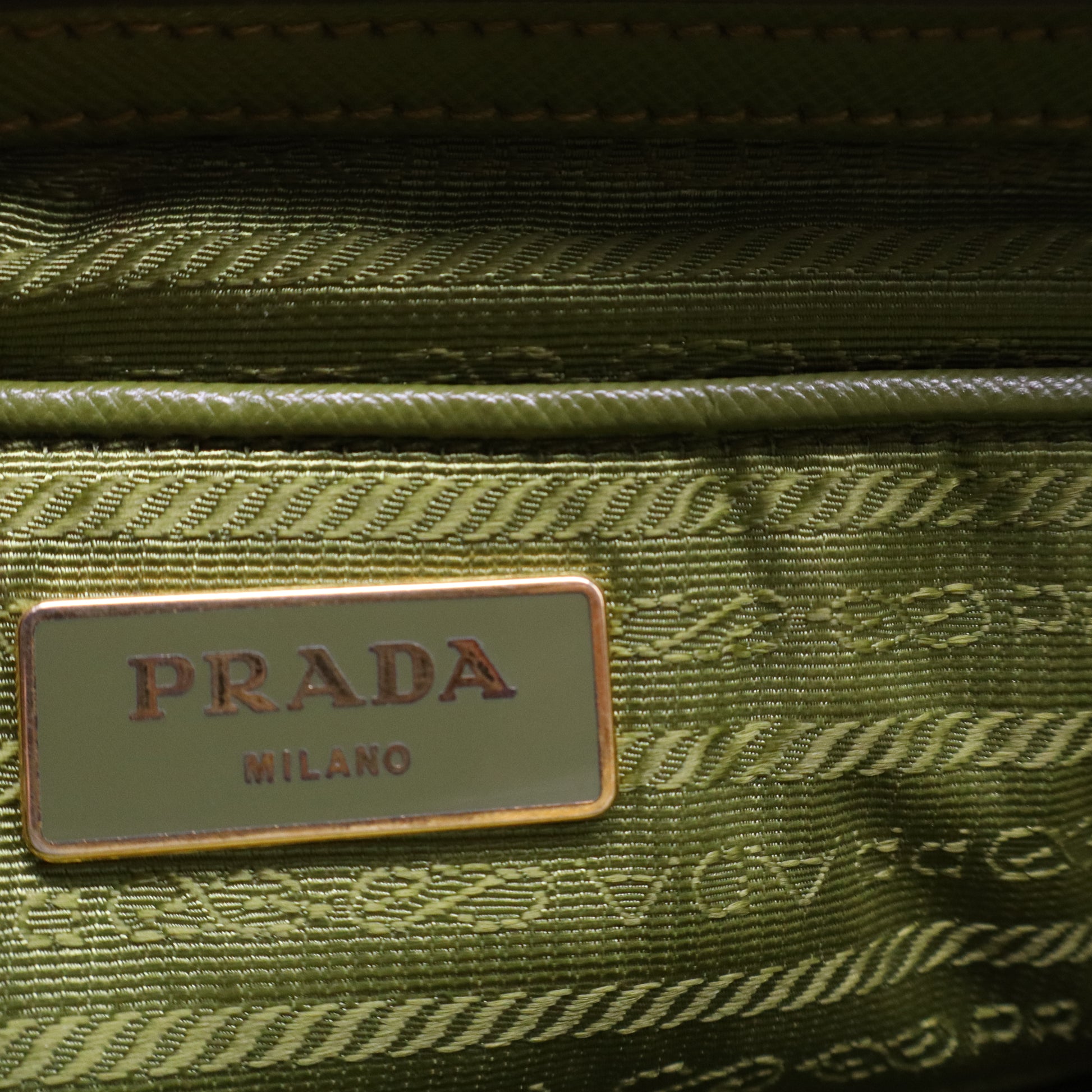 Green Saffiano Lux Leather Medium Double Zip Bag B21228