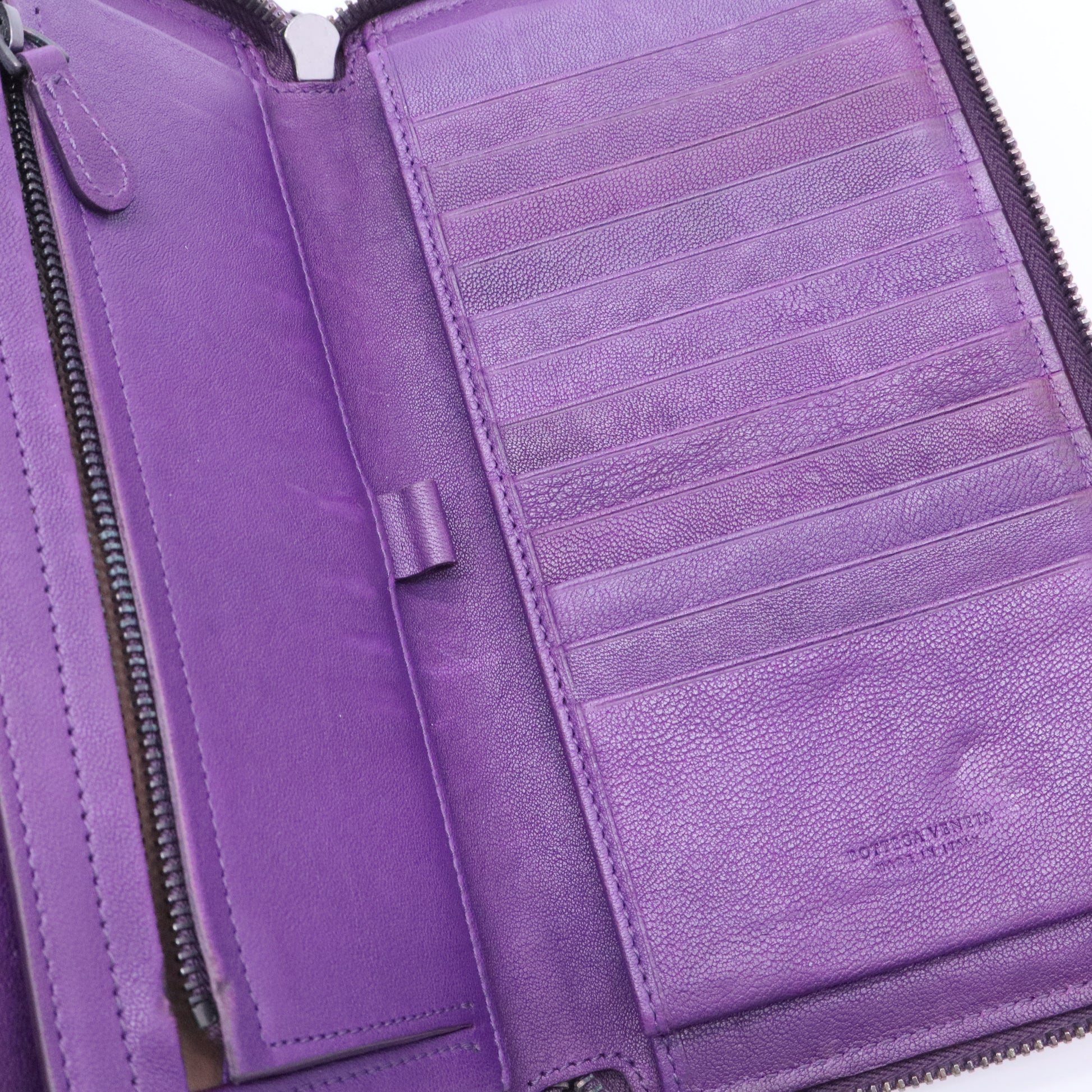 Nappa Intrecciato Zip Around Wallet
