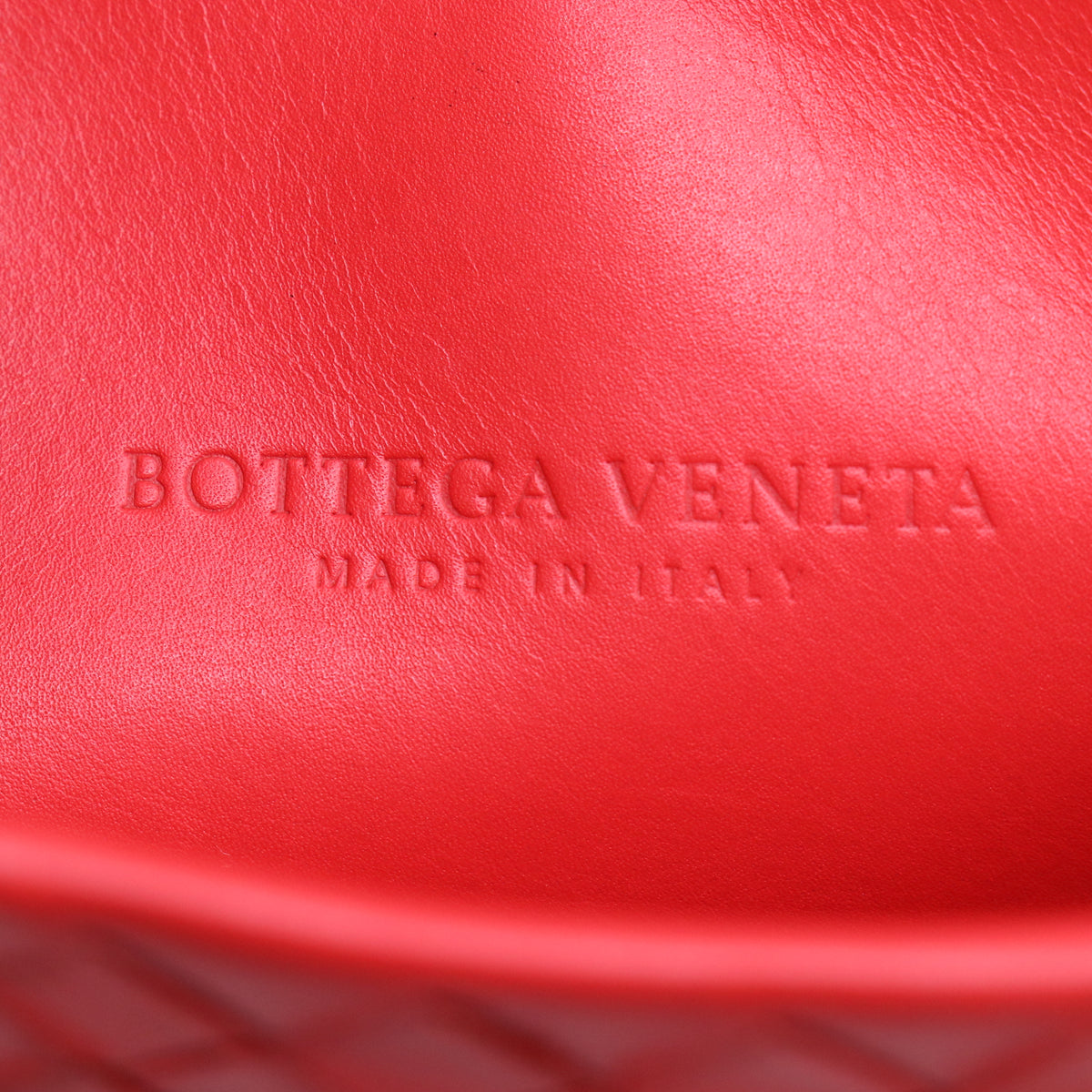 Nappa Intrecciato Small Roma Tote Red B23994