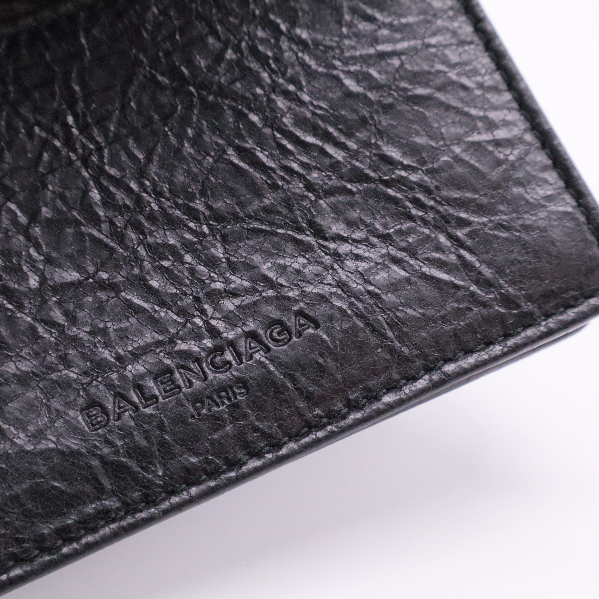 Agneau Classic Gold Hardware Card Case Black