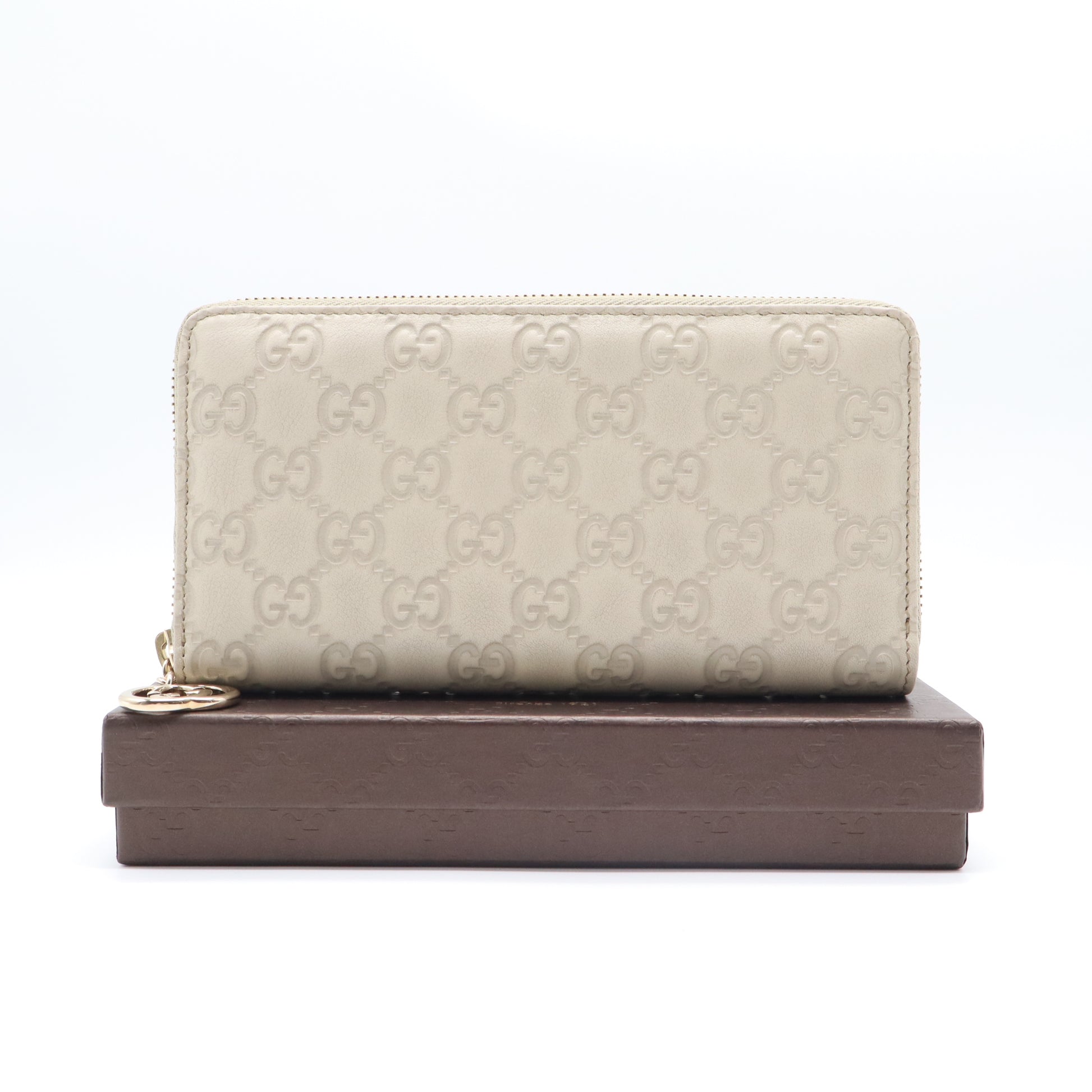 Gucci Guccissima GG Pierce Zip Around Long Wallet W21697