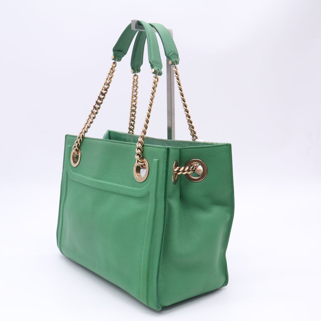 Bvlgari Monete Leather Chain Shopping Tote Bag B23226