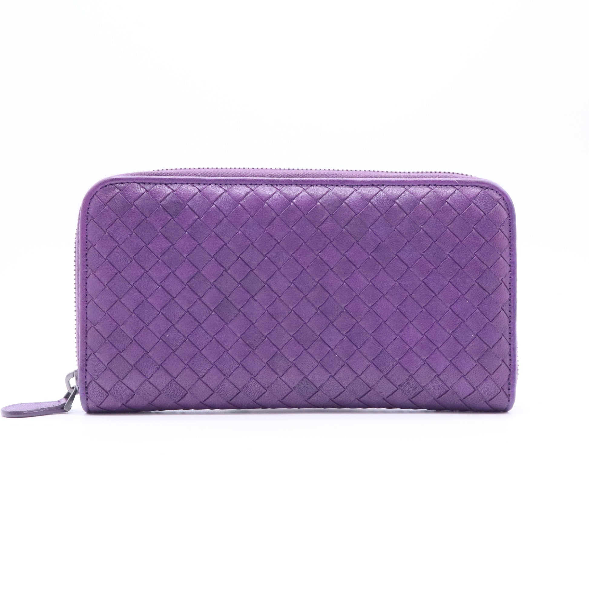 Nappa Intrecciato Zip Around Wallet