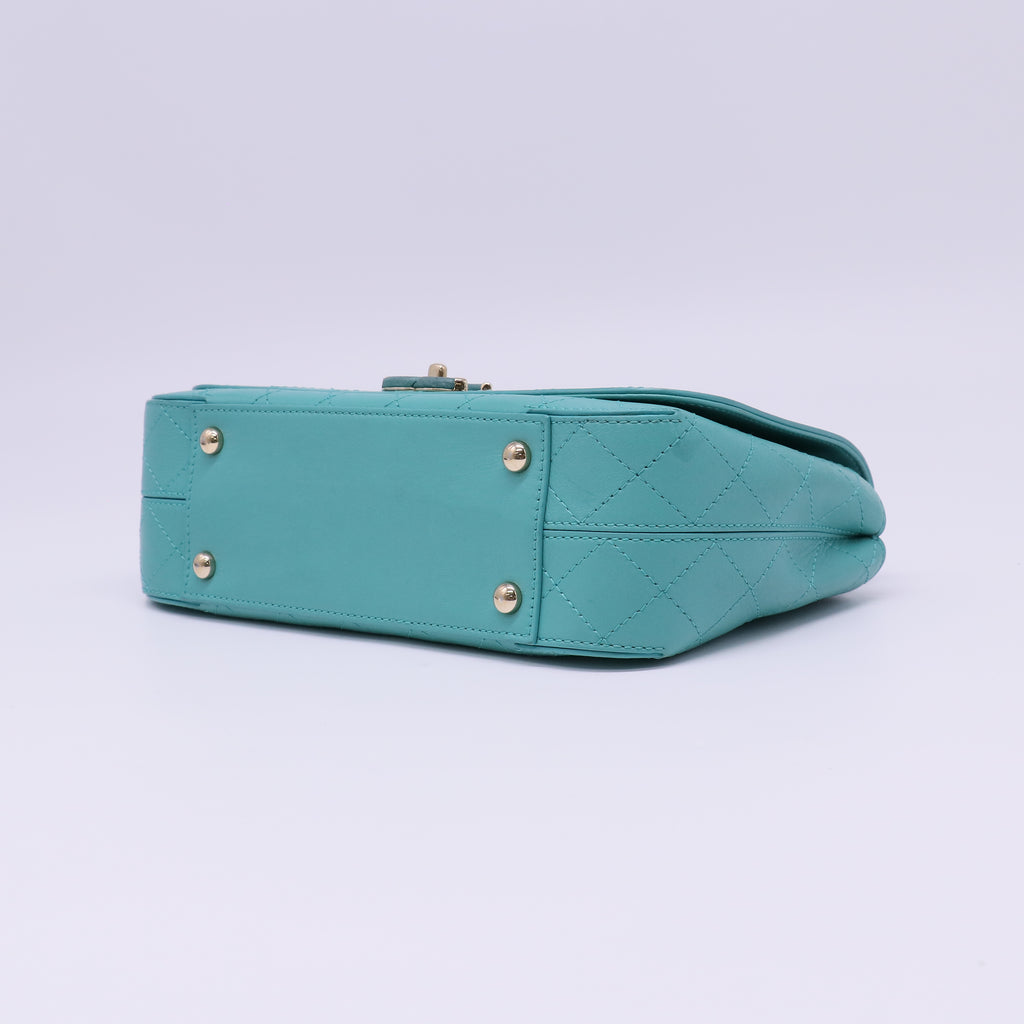 Covered CC Flap Bag Stitched Calfskin Medium Twins LDJ4445