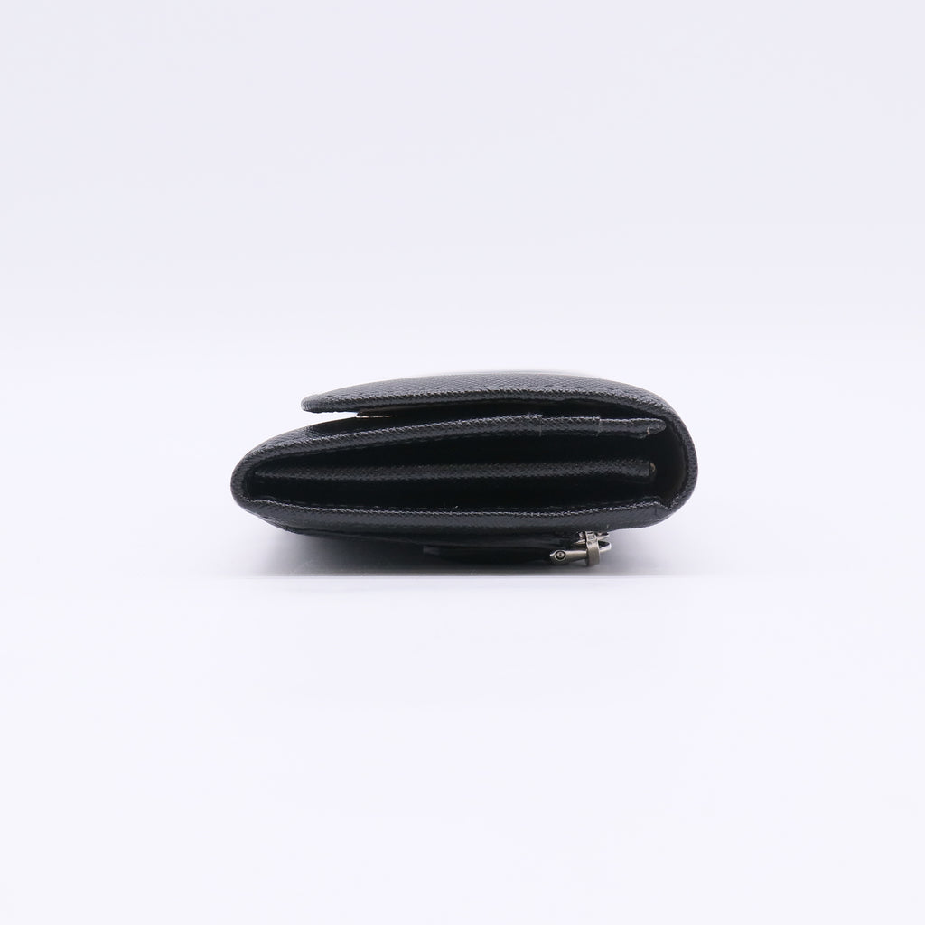 Black Saffiano Continental Flap Wallet W22710