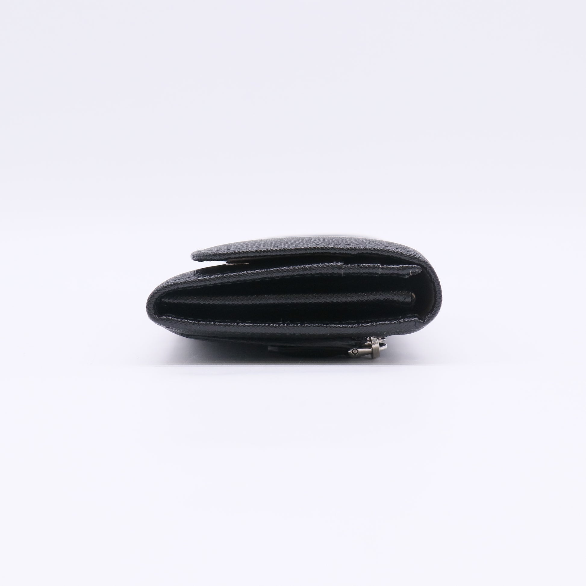 Black Saffiano Continental Flap Wallet W22710