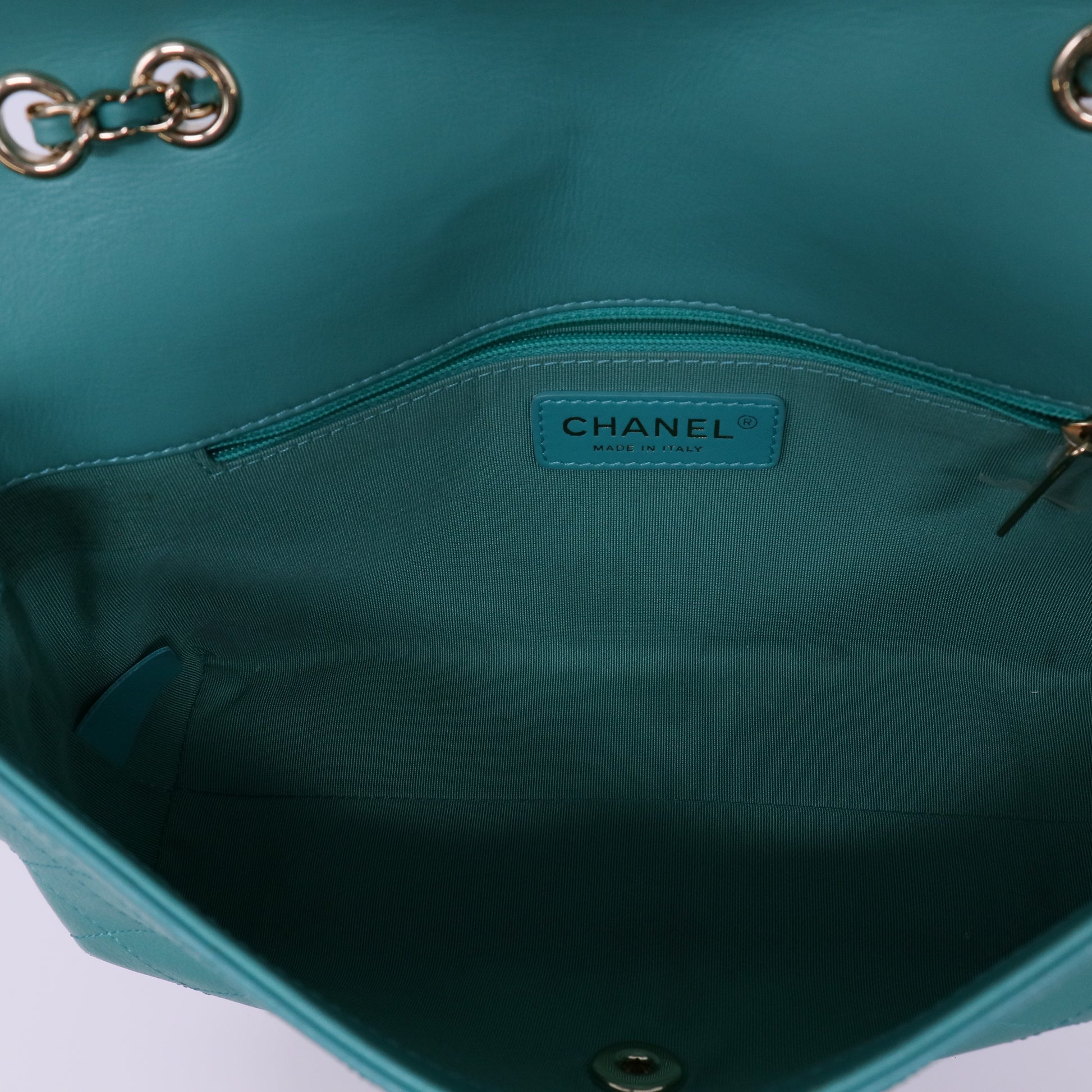 Covered CC Flap Bag Stitched Calfskin Medium Twins LDJ4445