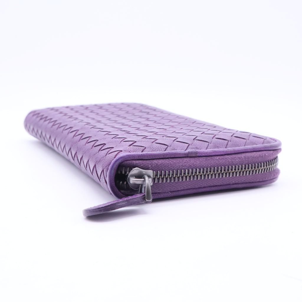 Nappa Intrecciato Zip Around Wallet