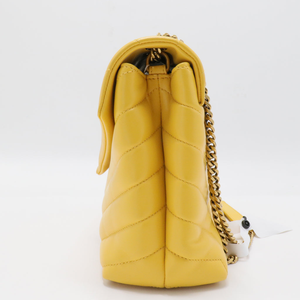 Loulou Shoulder Bag Matelasse Chevron Leather Small