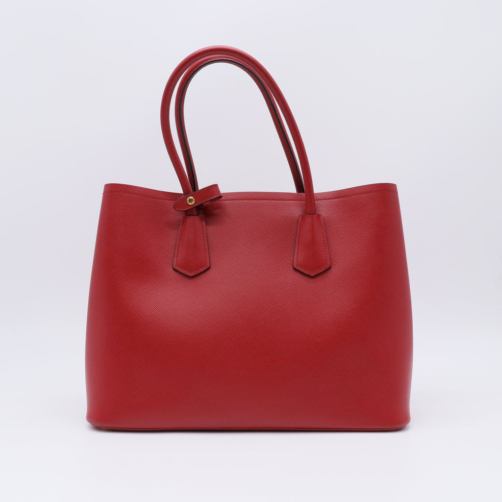 Cuir Double Tote Saffiano Leather Large Twins B22263