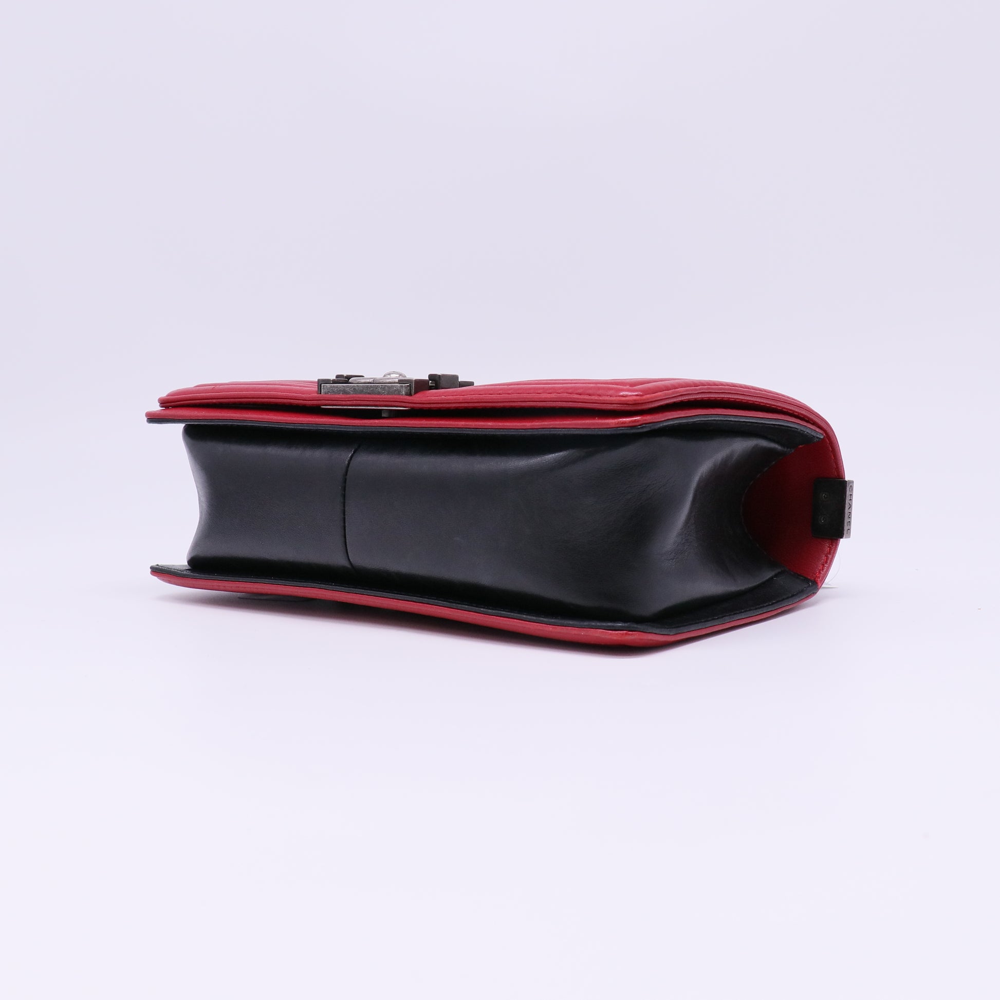 Boy Red/Black Leather Shoulder Bag Twins LDJ4446