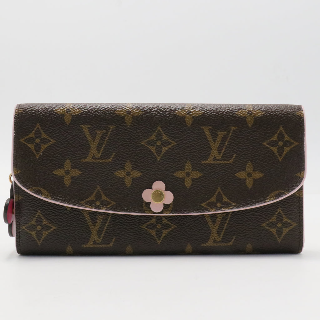 Bloom Flower Emilie Monogram Canvas Wallet