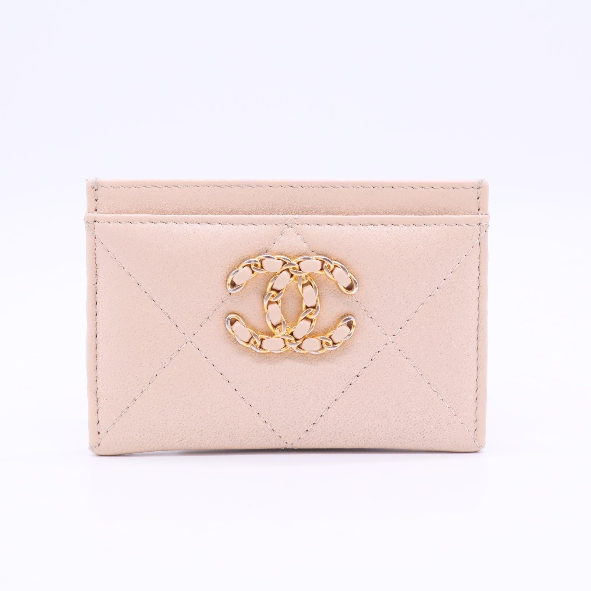 Interlocking CC Logo Leather Card Holder