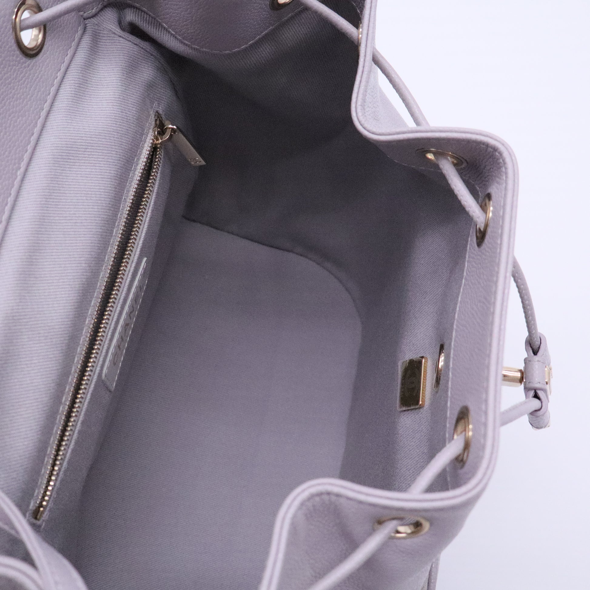 Caviar Quilted Business Affinity Backpack Grey