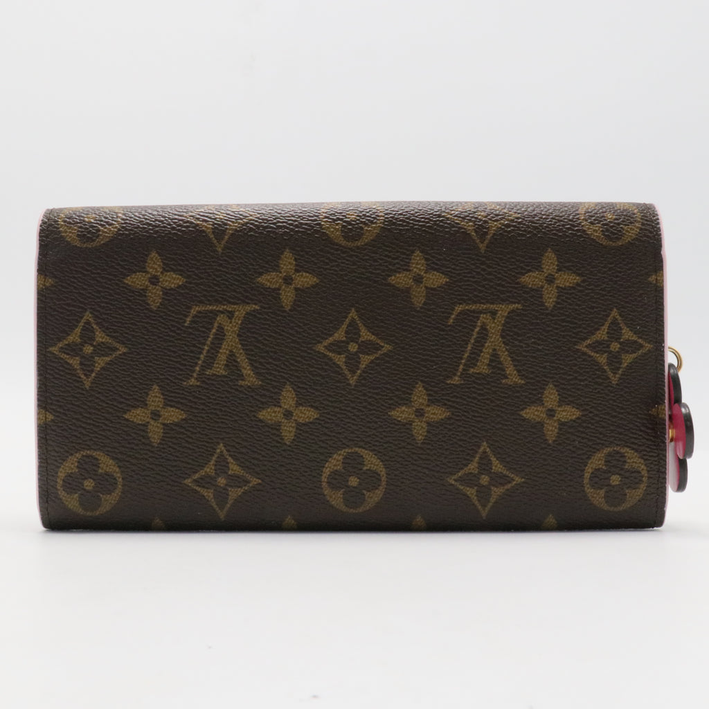 Bloom Flower Emilie Monogram Canvas Wallet