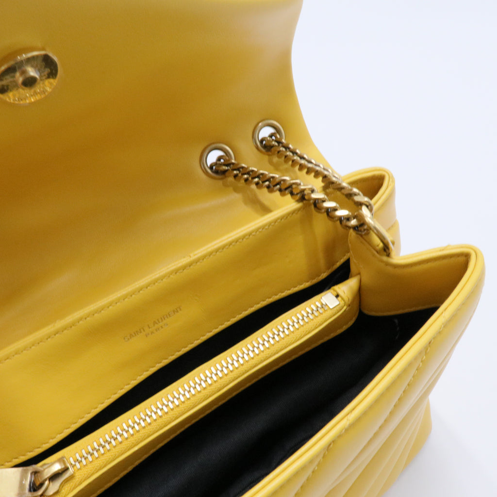 Loulou Shoulder Bag Matelasse Chevron Leather Small