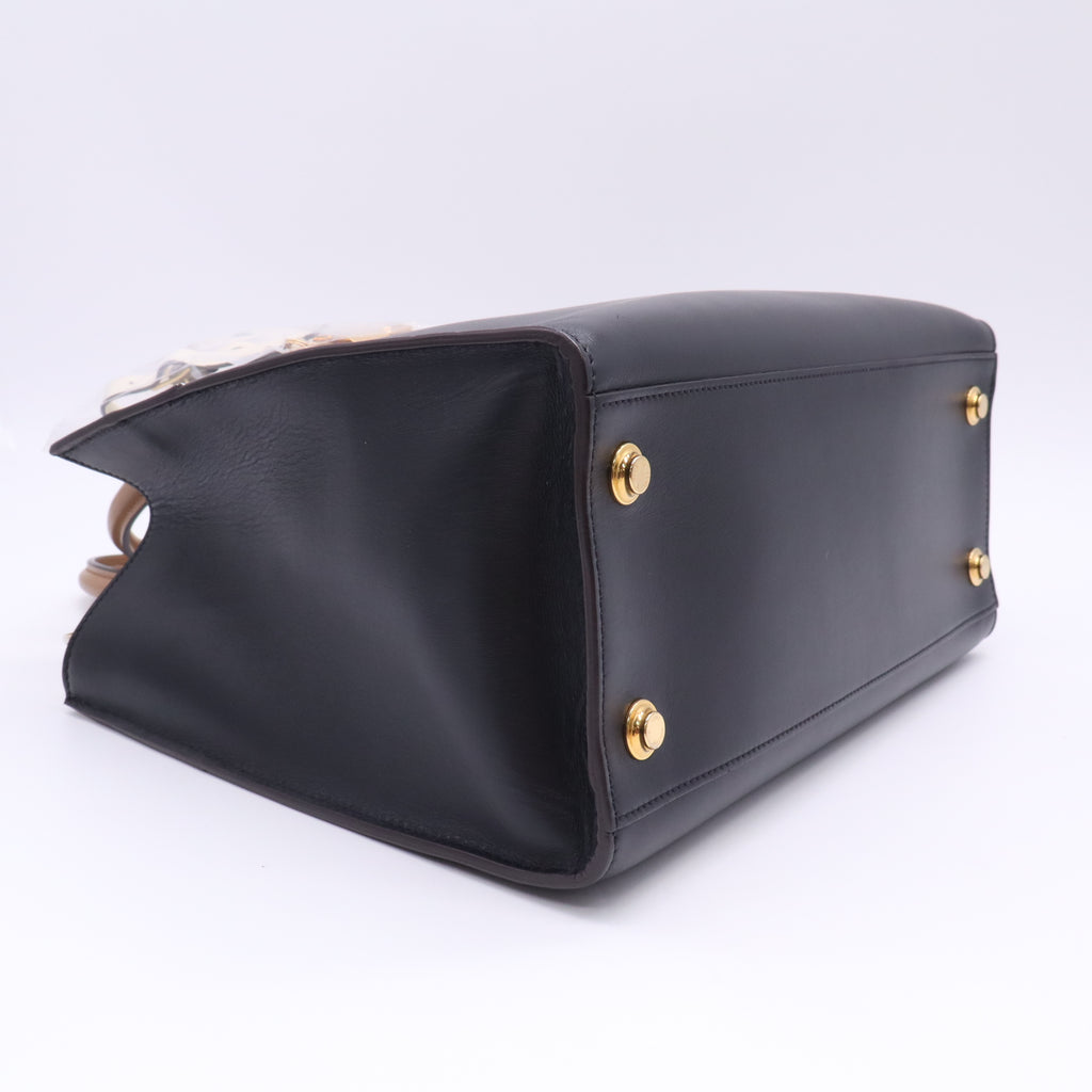 Louis Vuitton Black/White Leather City Steamer MM Bag twins LDZ543