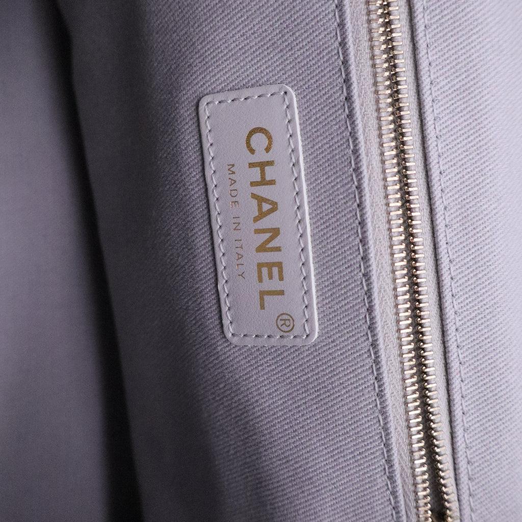 Caviar Quilted Business Affinity Backpack Grey