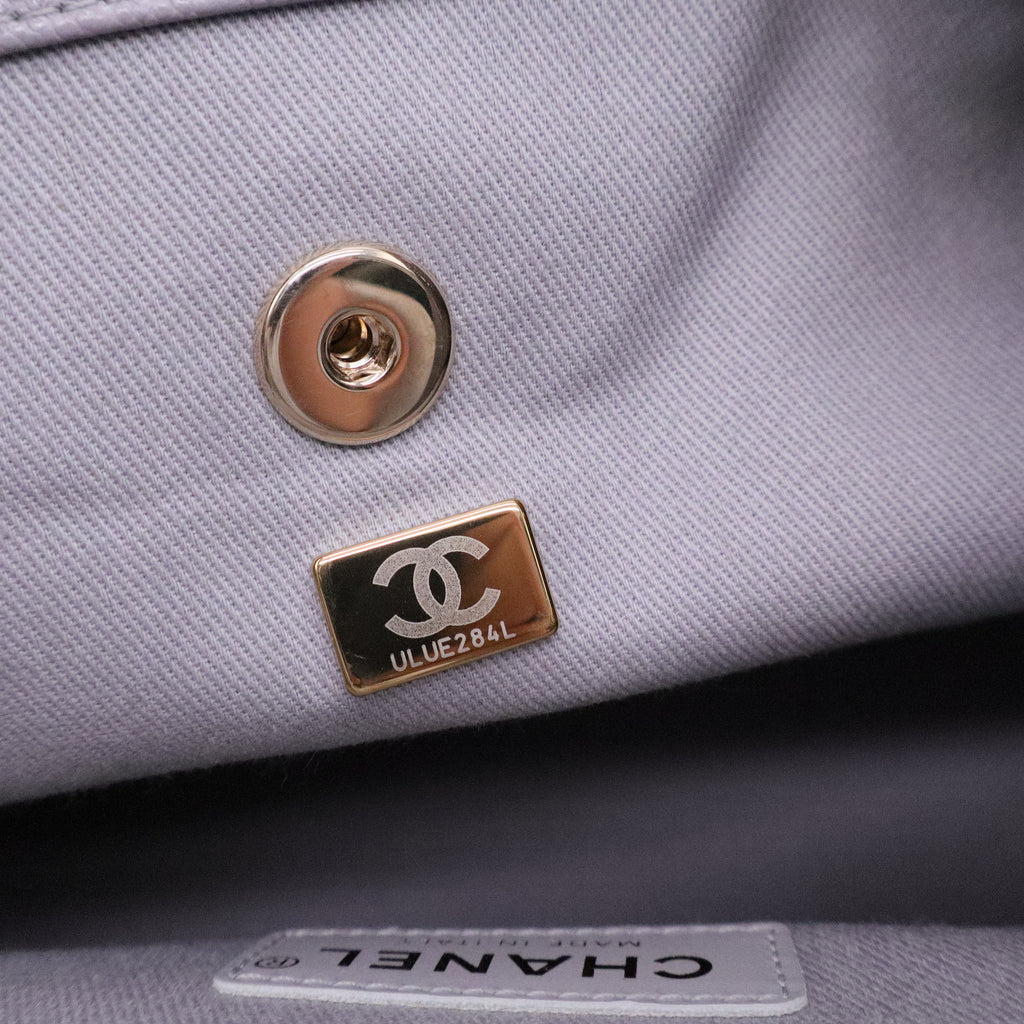 Caviar Quilted Business Affinity Backpack Grey