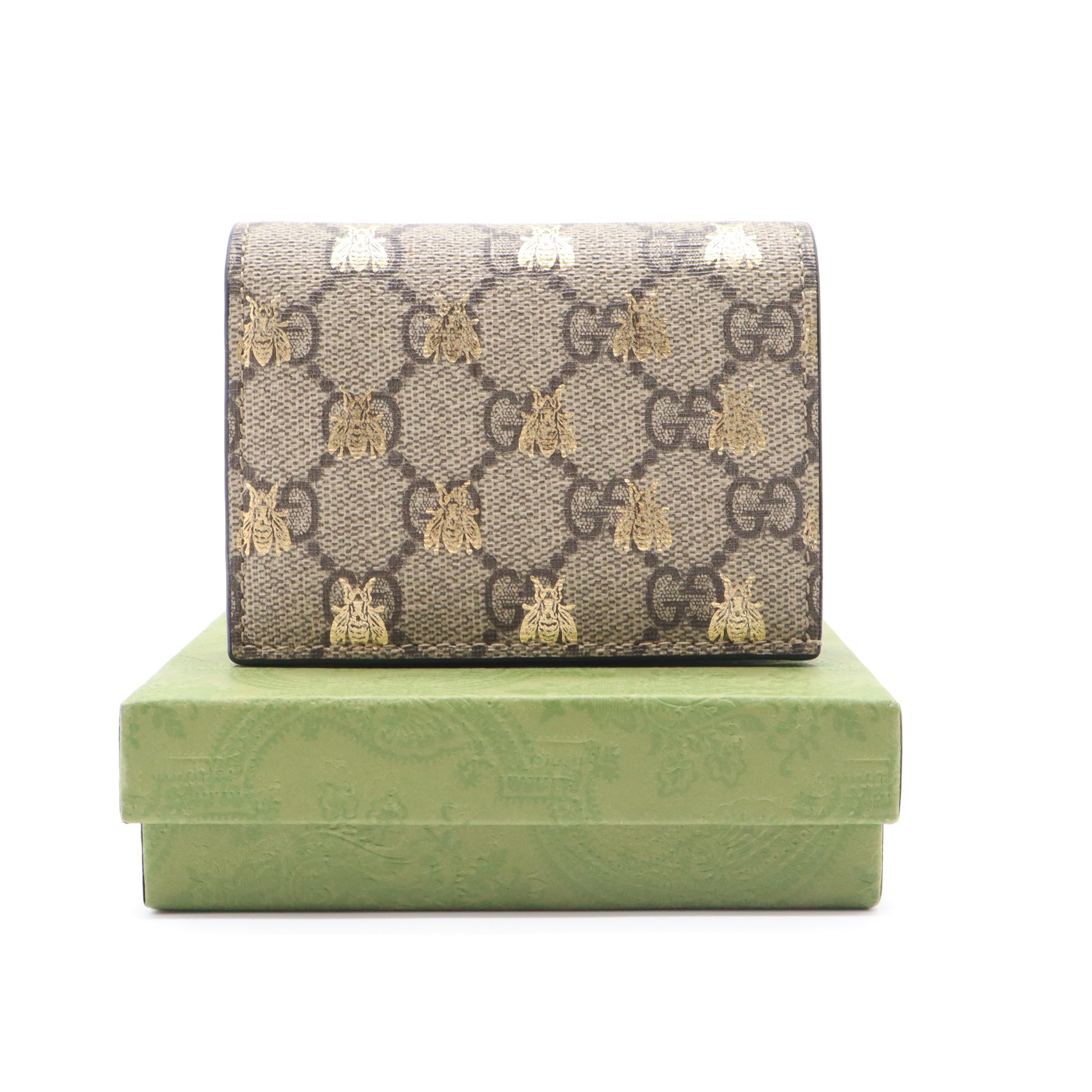 Gucci GG Supreme Bees Card Case Wallet W21720