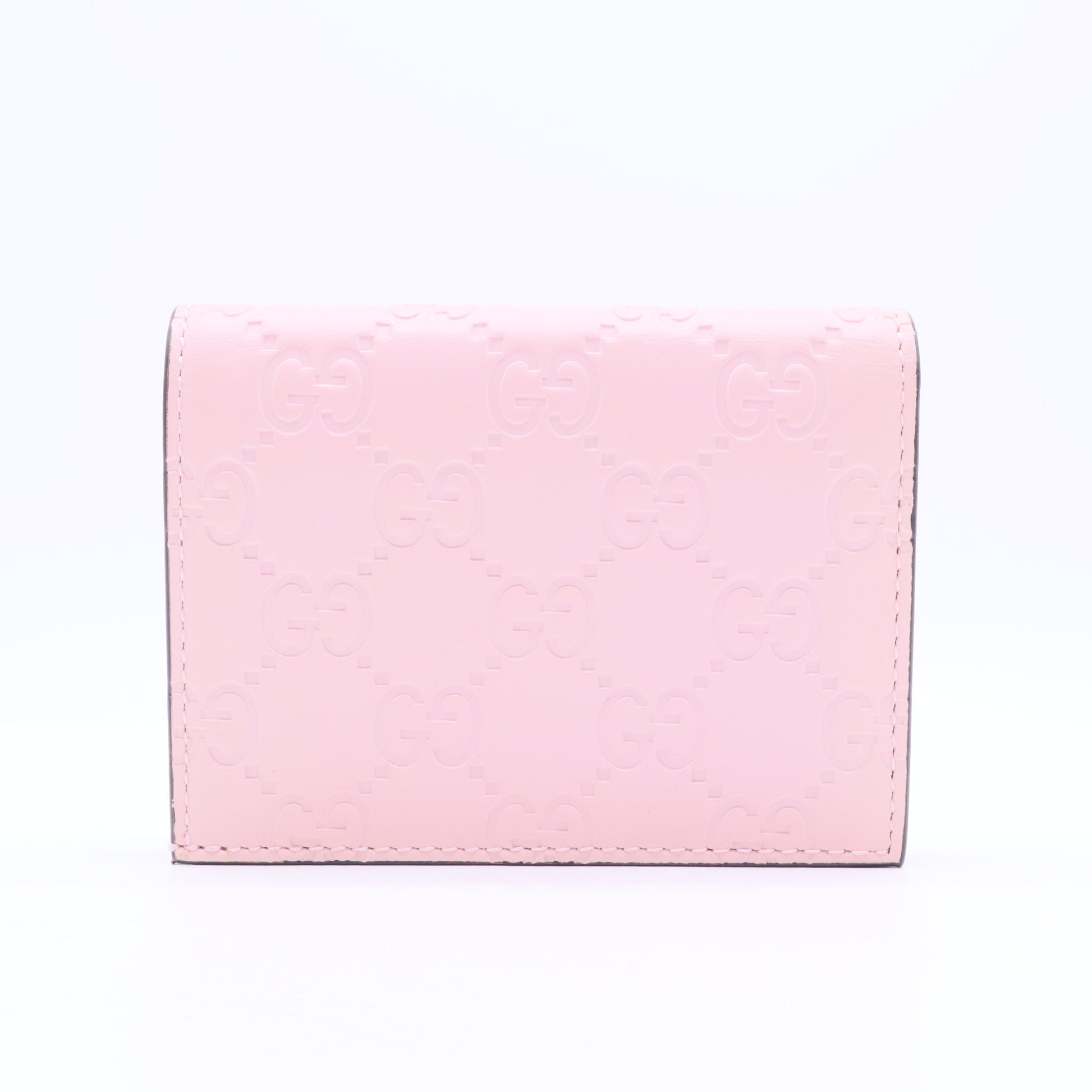 Guccissima Signature Crystal Cat Card Case Wallet