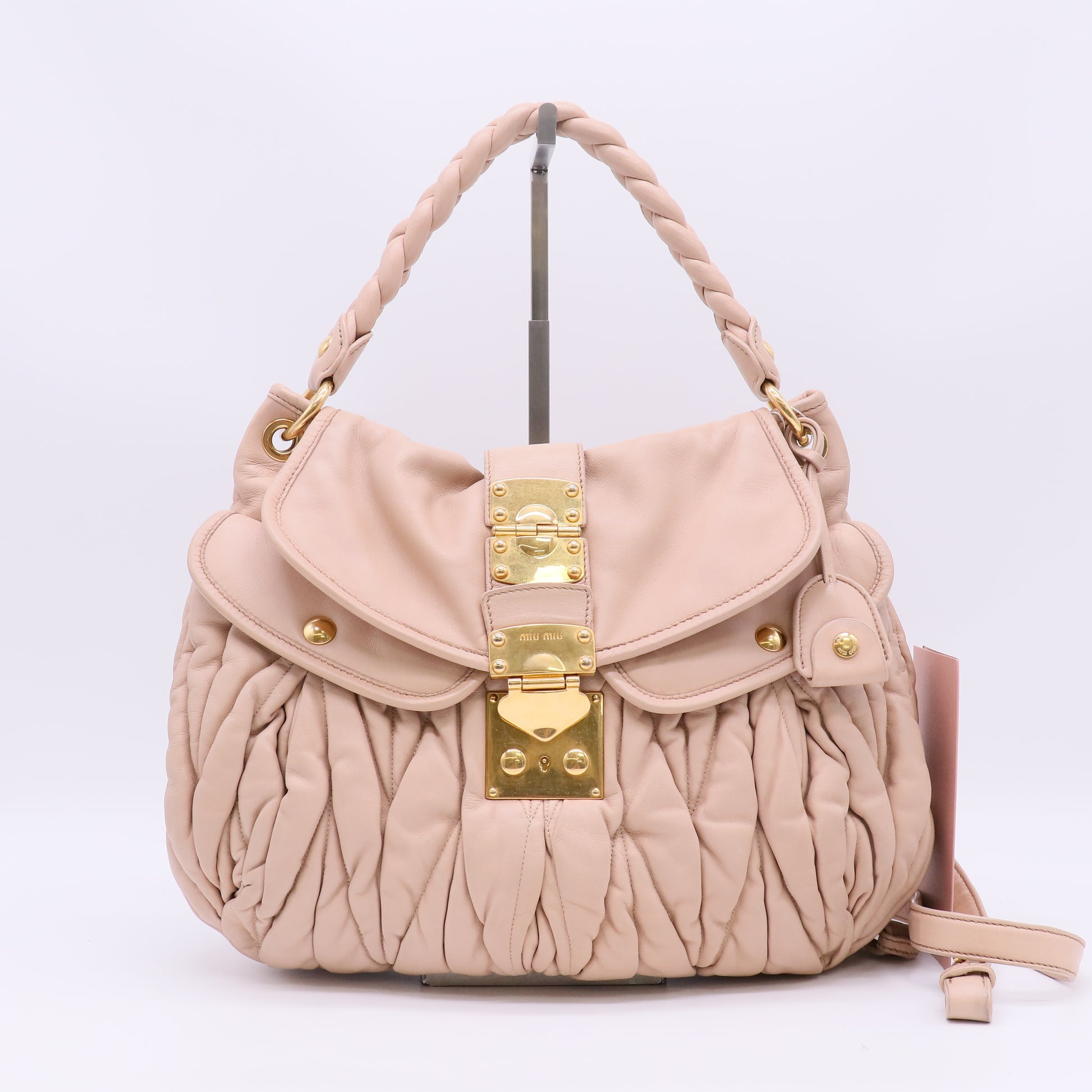 Miu Miu Coffer Matelassé Nappa Leather Handbag B23999
