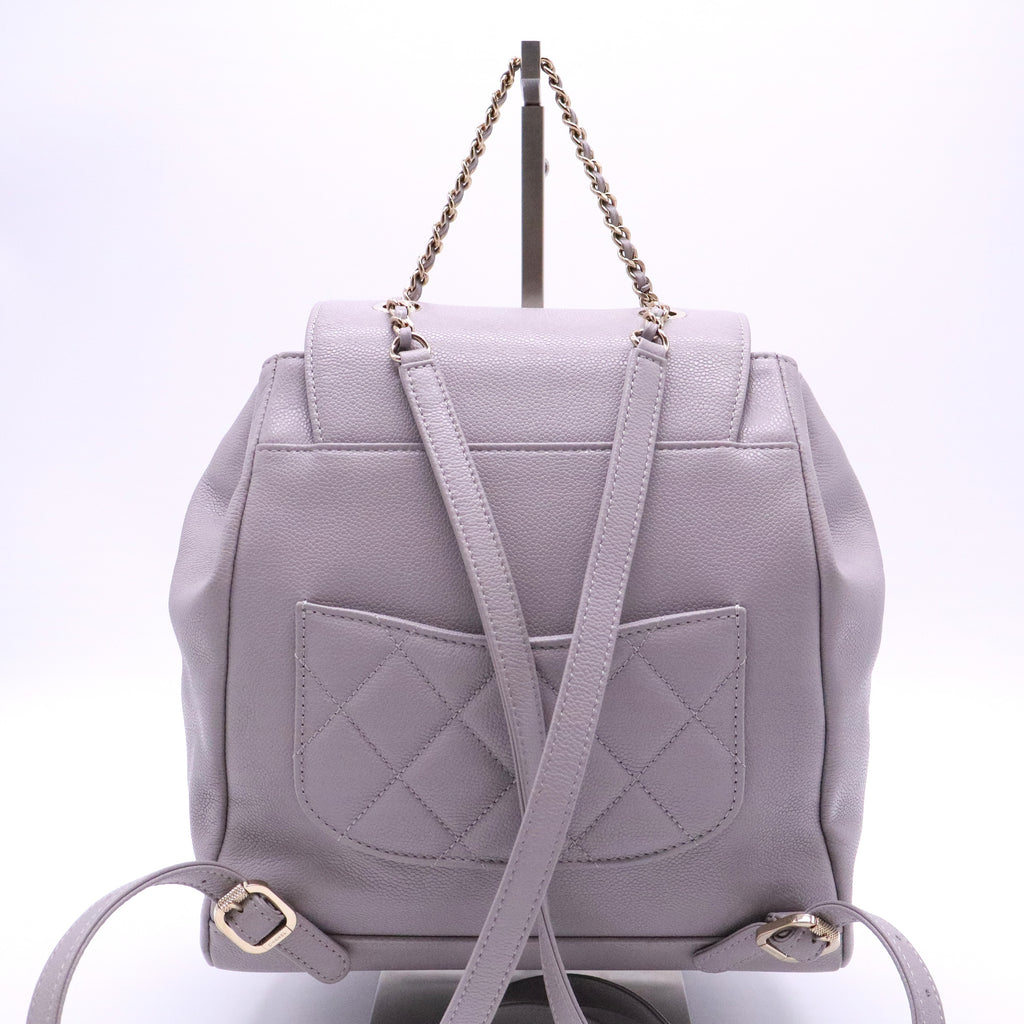 Caviar Quilted Business Affinity Backpack Grey