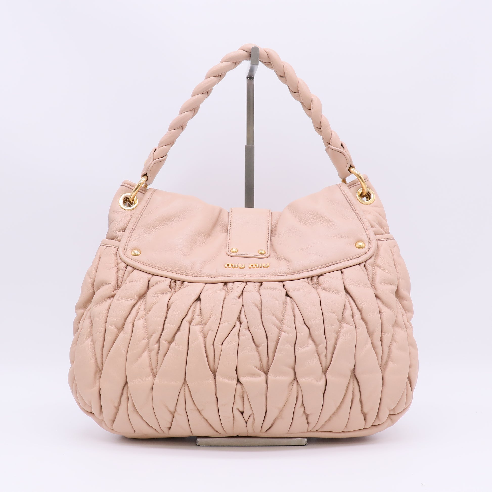 Miu Miu Coffer Matelassé Nappa Leather Handbag B23999