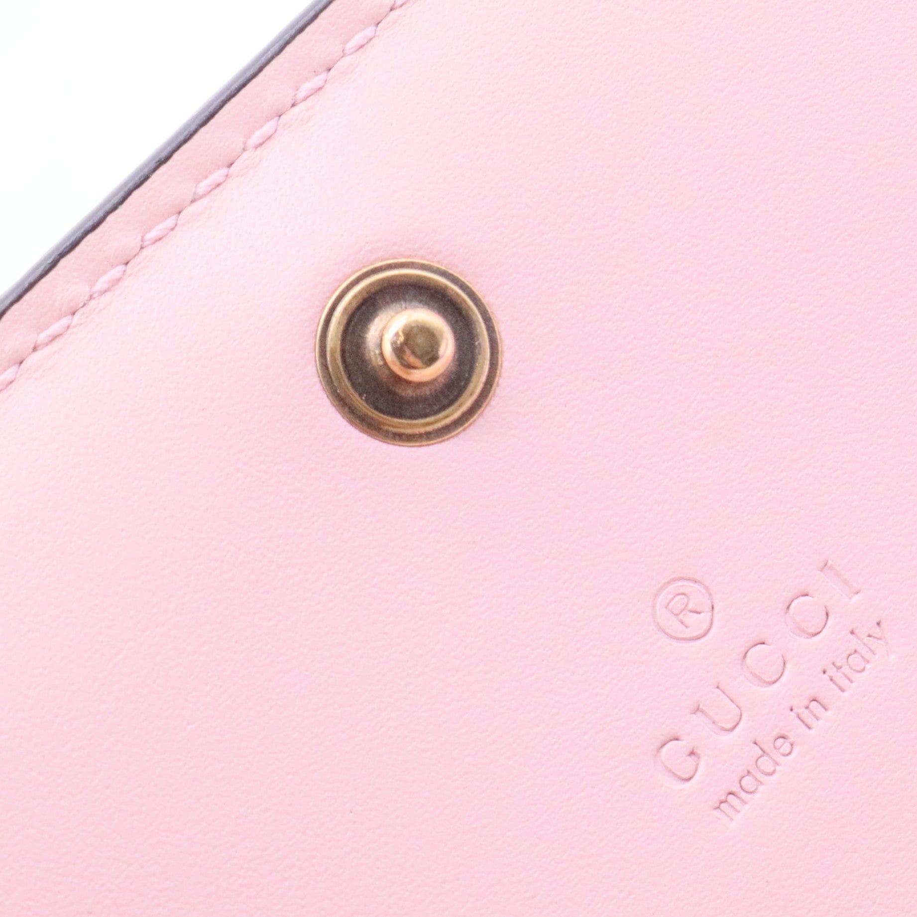 Guccissima Signature Crystal Cat Card Case Wallet