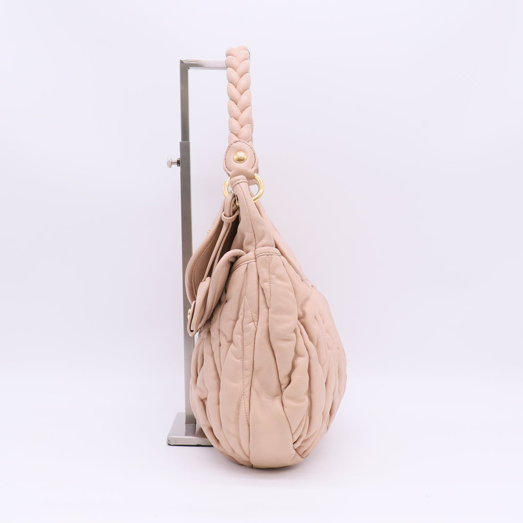 Miu Miu Coffer Matelassé Nappa Leather Handbag B23999