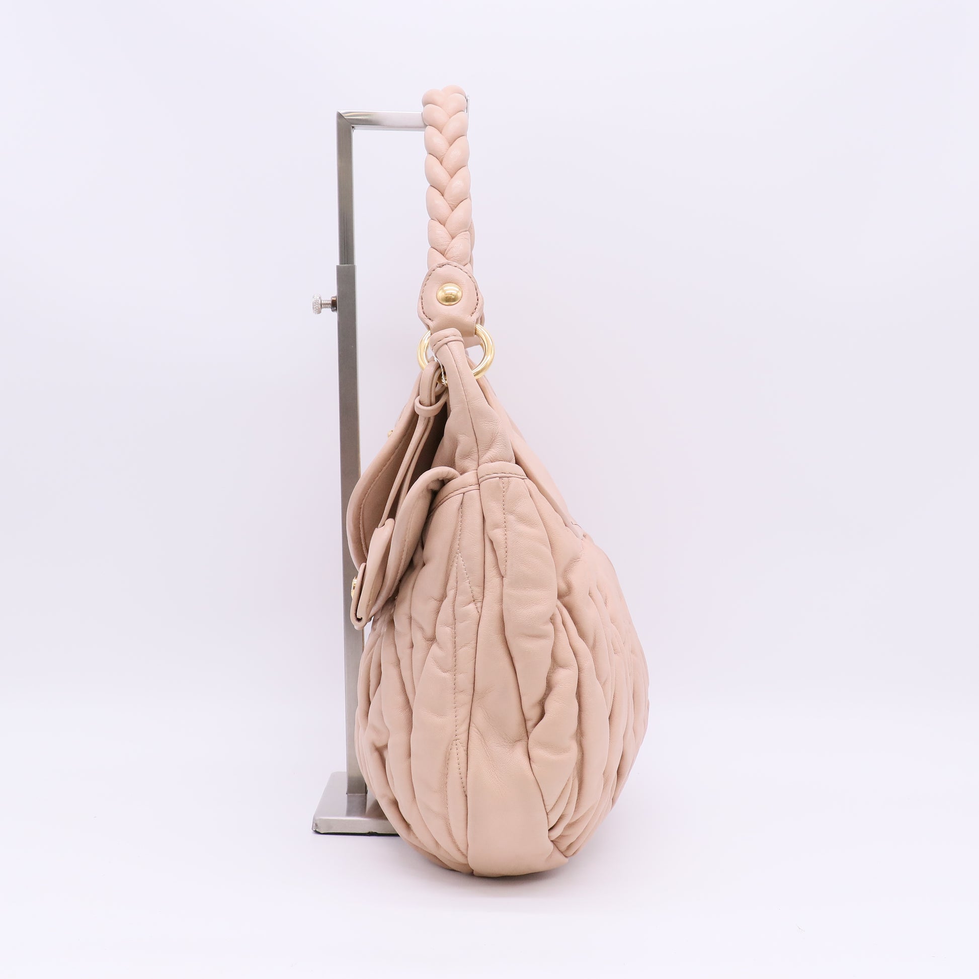 Miu Miu Coffer Matelassé Nappa Leather Handbag B23999