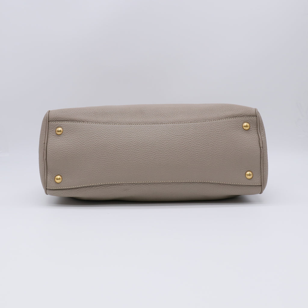 Prada Grafite Vitello Daino Leather Tote Bag B22254