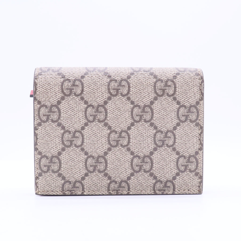 Monogram Cherry Embellished Card Case Wallet W11072