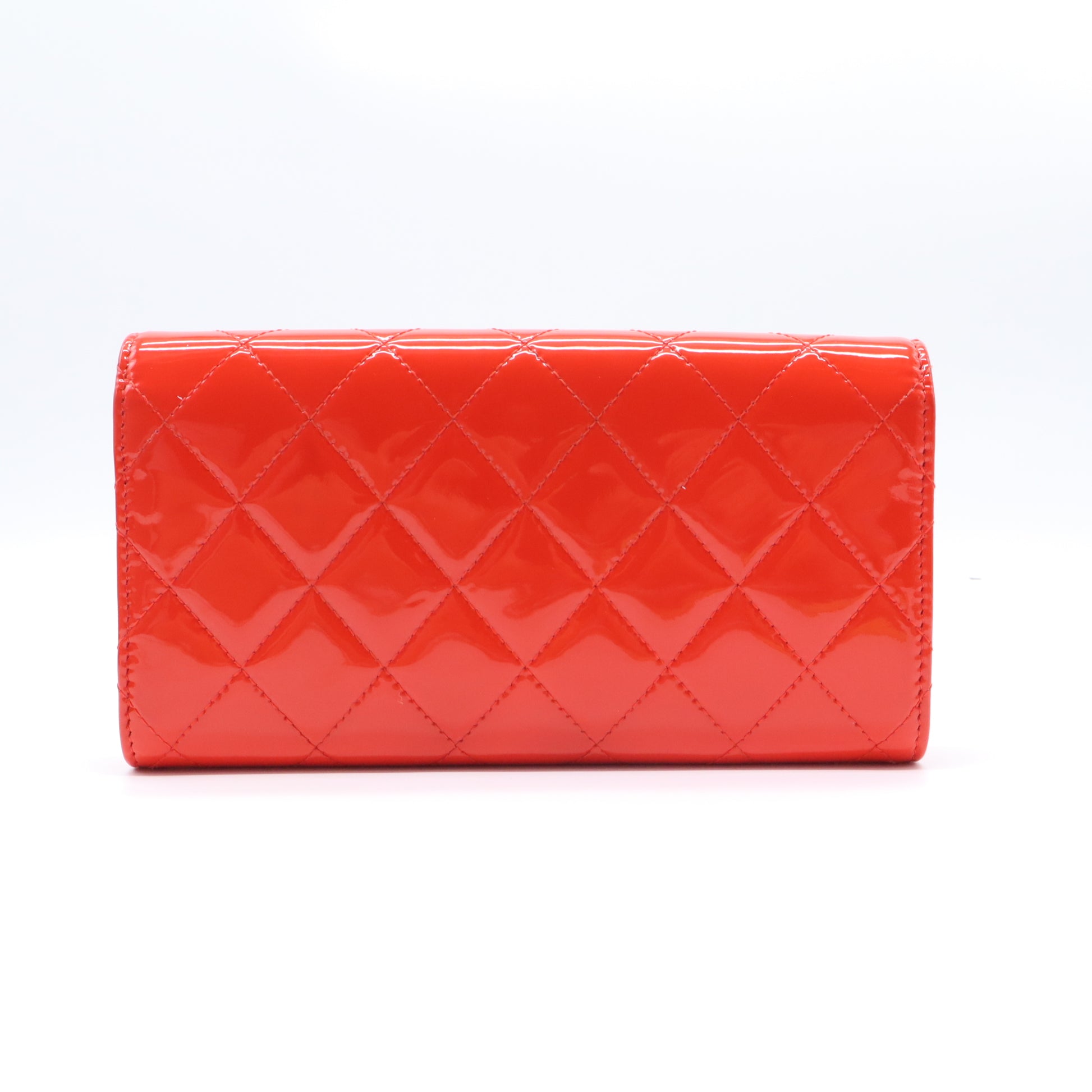 Chanel Patent Quilted Classic Flap Long Wallet W21730