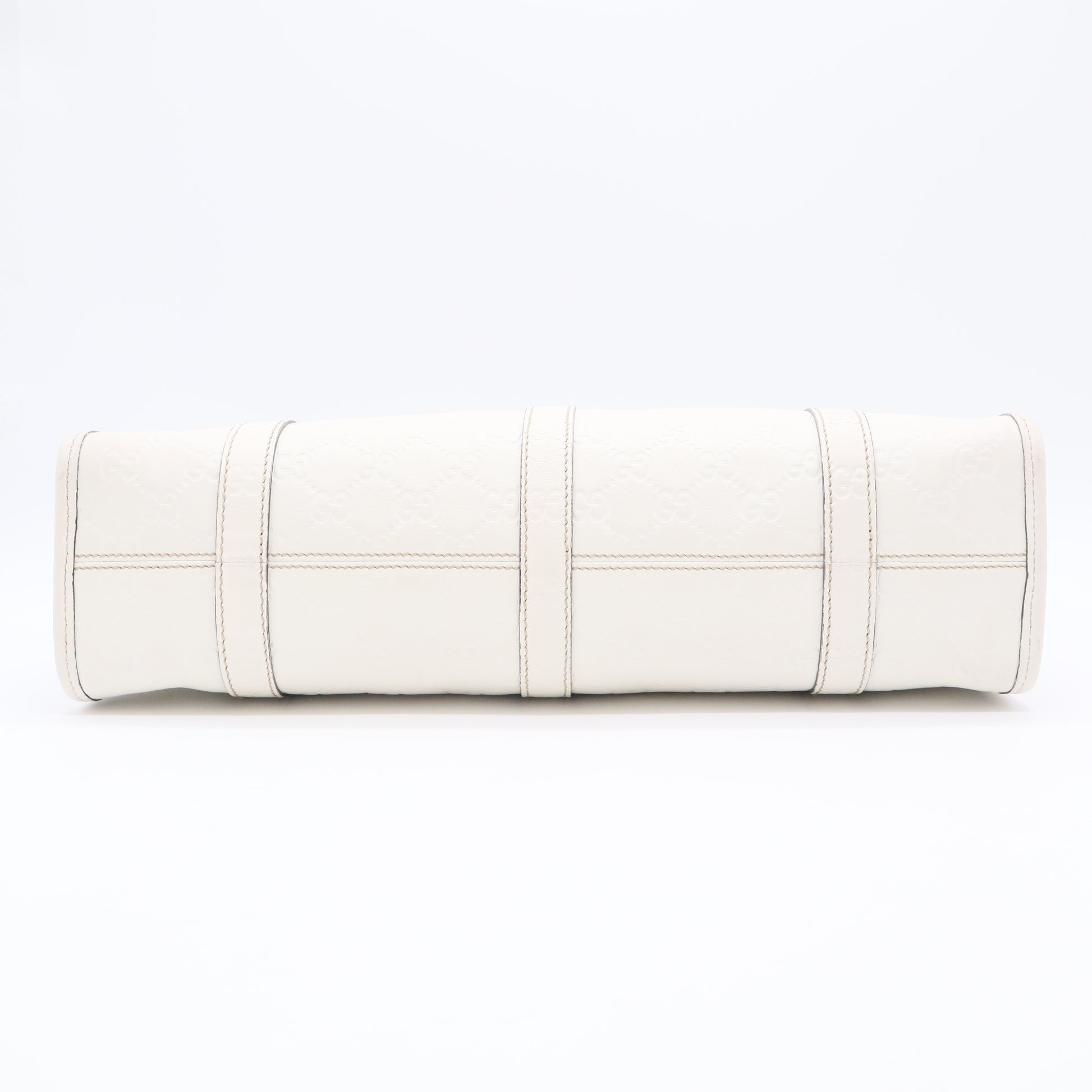 White Guccissima Jackie Bardot Handbag Cream