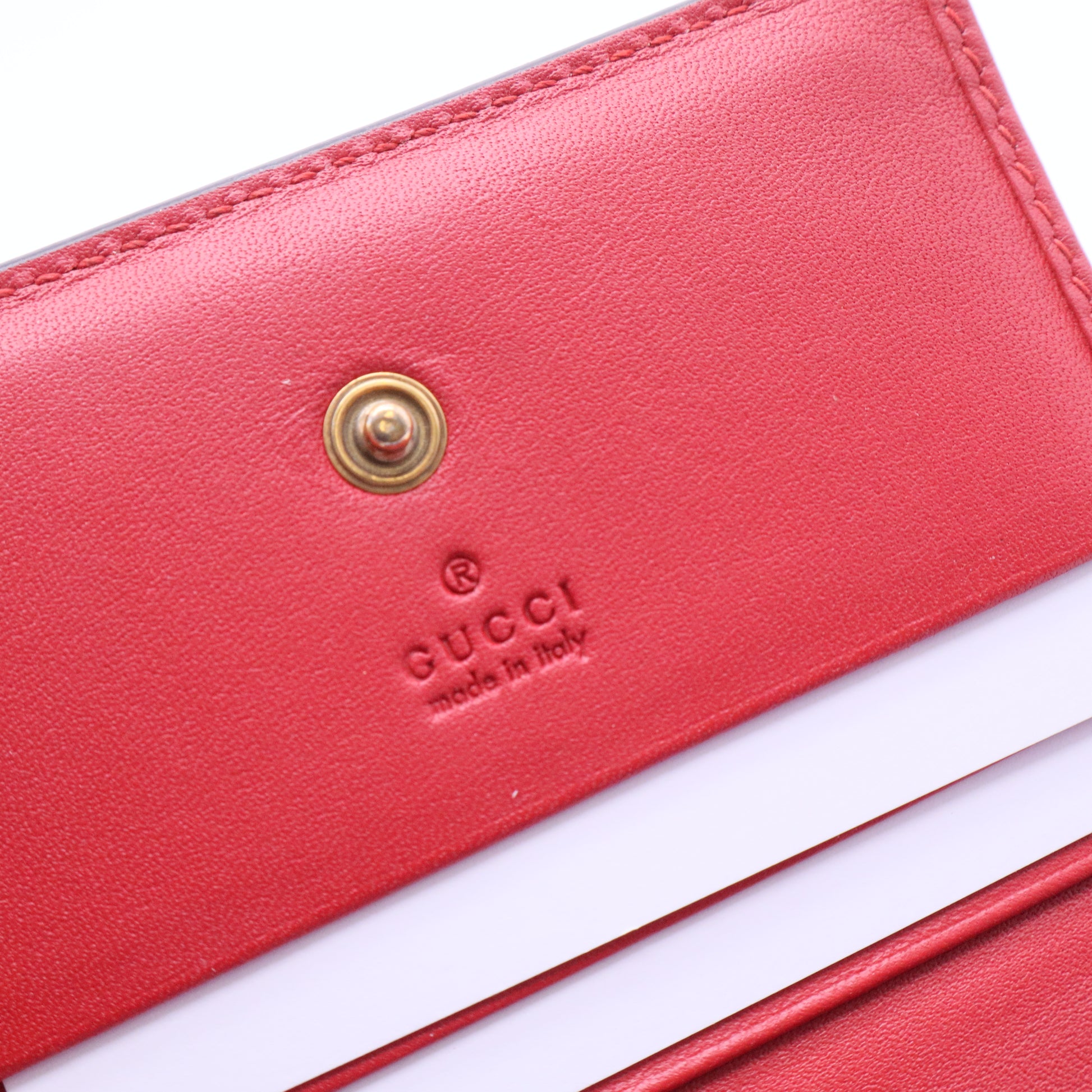 Monogram Cherry Embellished Card Case Wallet W11072