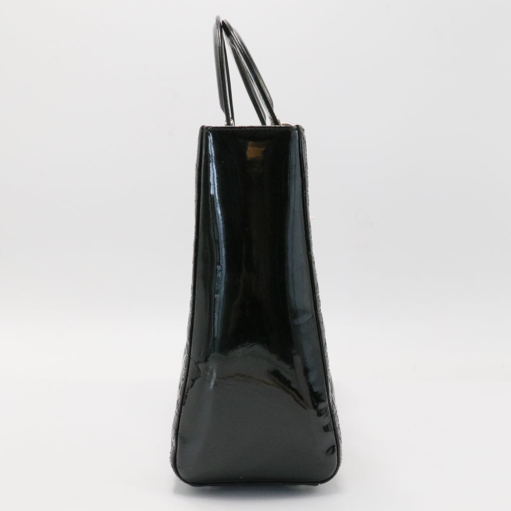 Lady Dior Bag Cannage Quilt Patent Large