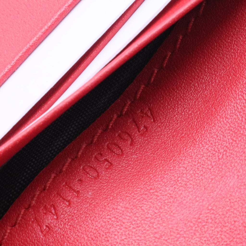 Monogram Cherry Embellished Card Case Wallet W11072