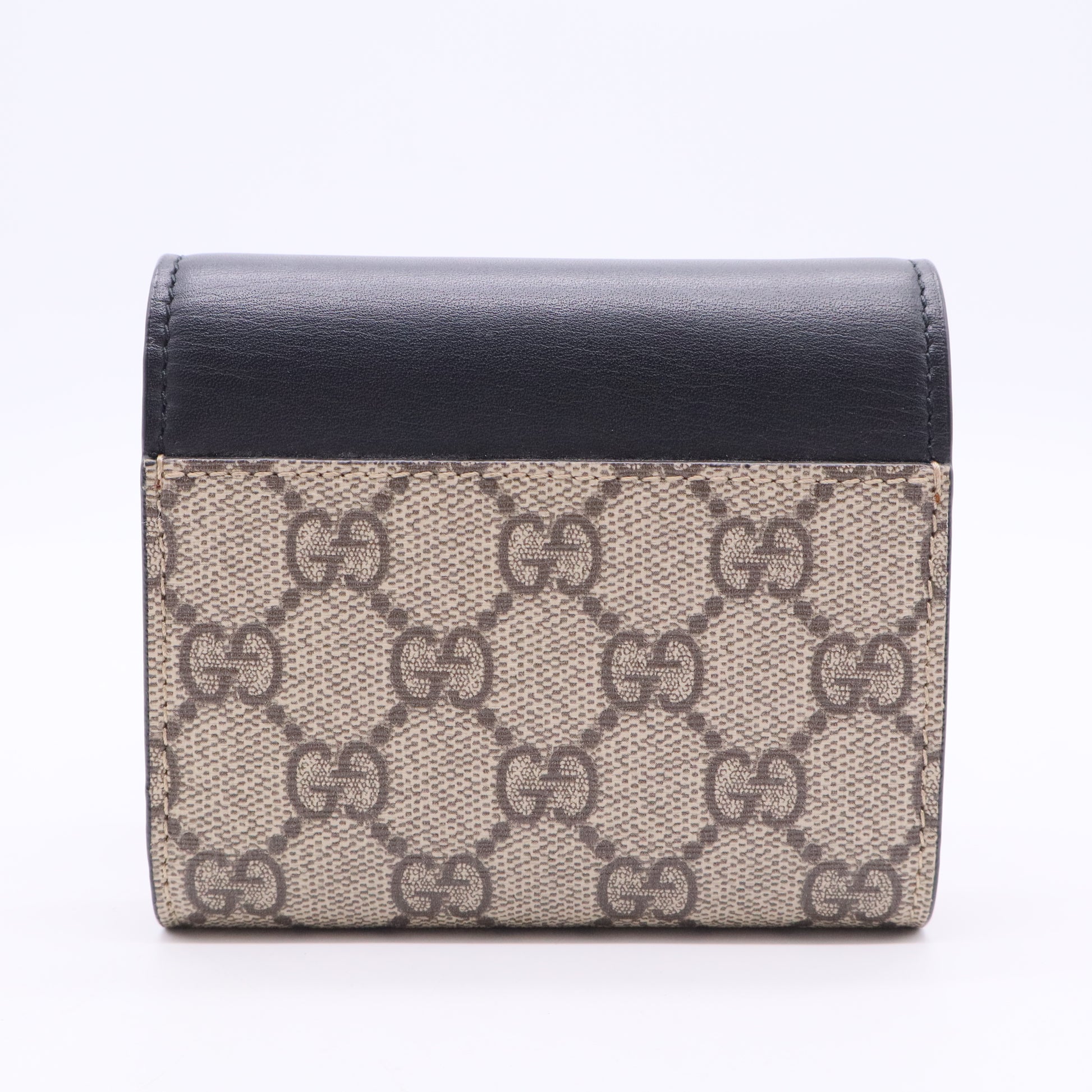 Padlock Flap Wallet GG Coated Canvas and Leather Small