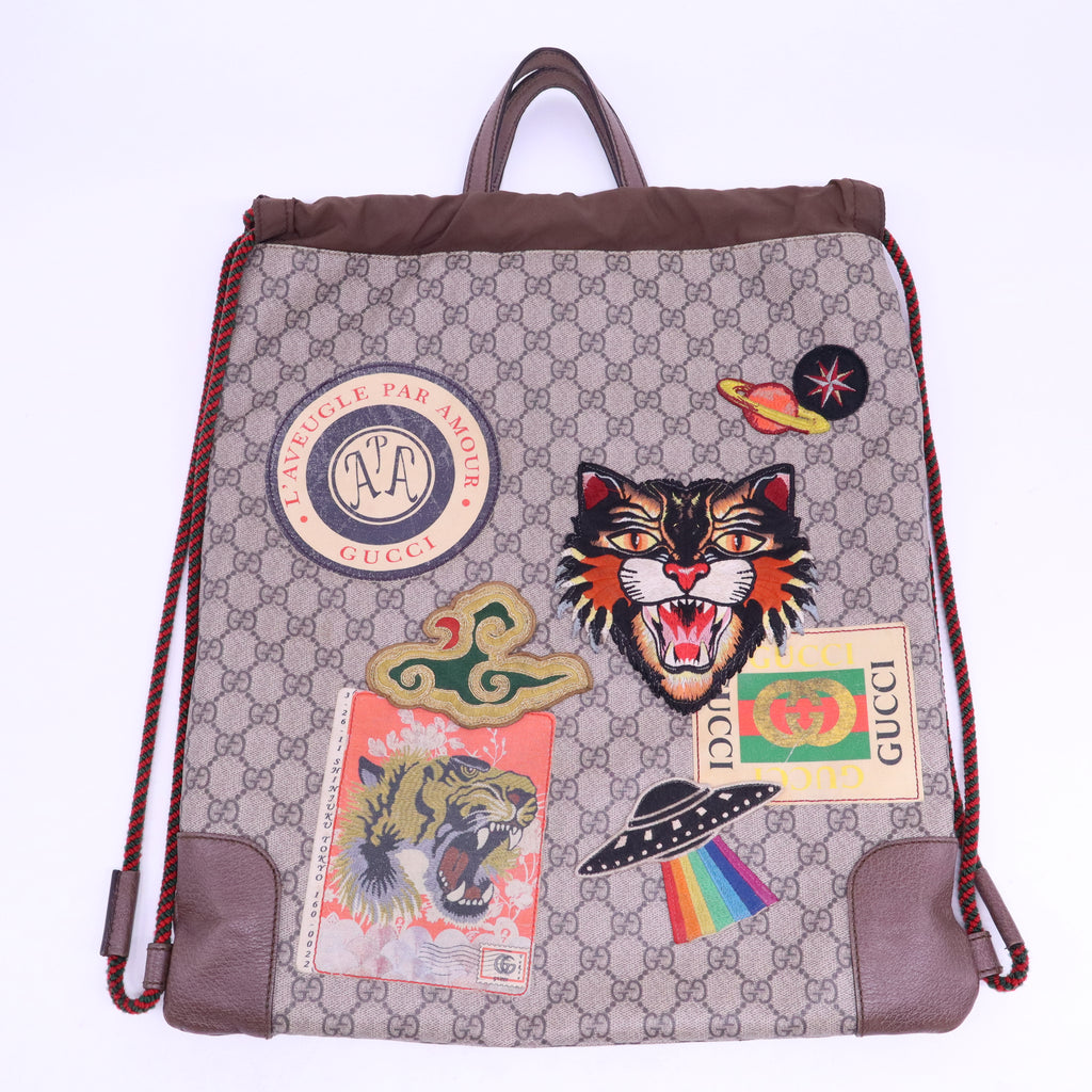 Courrier Convertible Soft Open Tote GG Coated Canvas with Applique  B21173