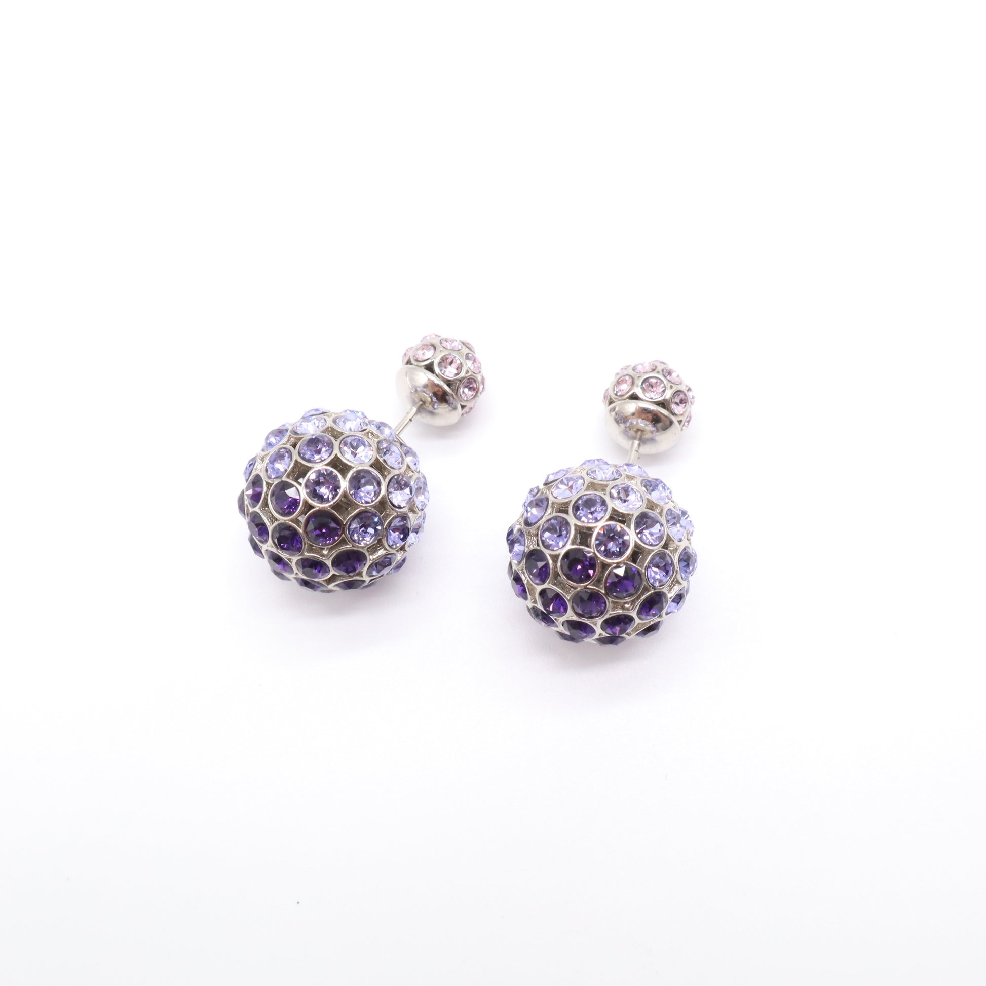Dior Crystal Honeycomb Disco Ball Stud Earrings W21715