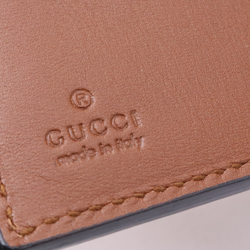 Padlock Flap Wallet GG Coated Canvas and Leather Small
