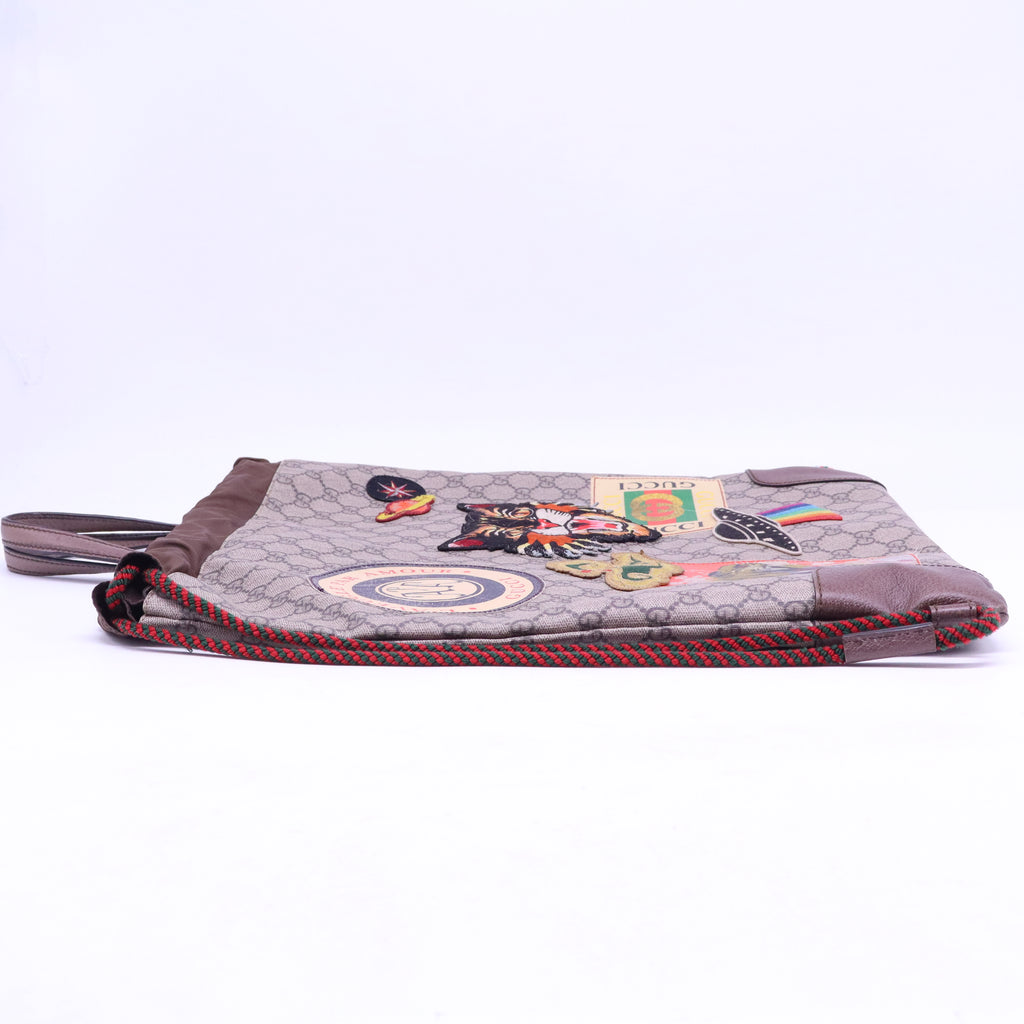 Courrier Convertible Soft Open Tote GG Coated Canvas with Applique  B21173