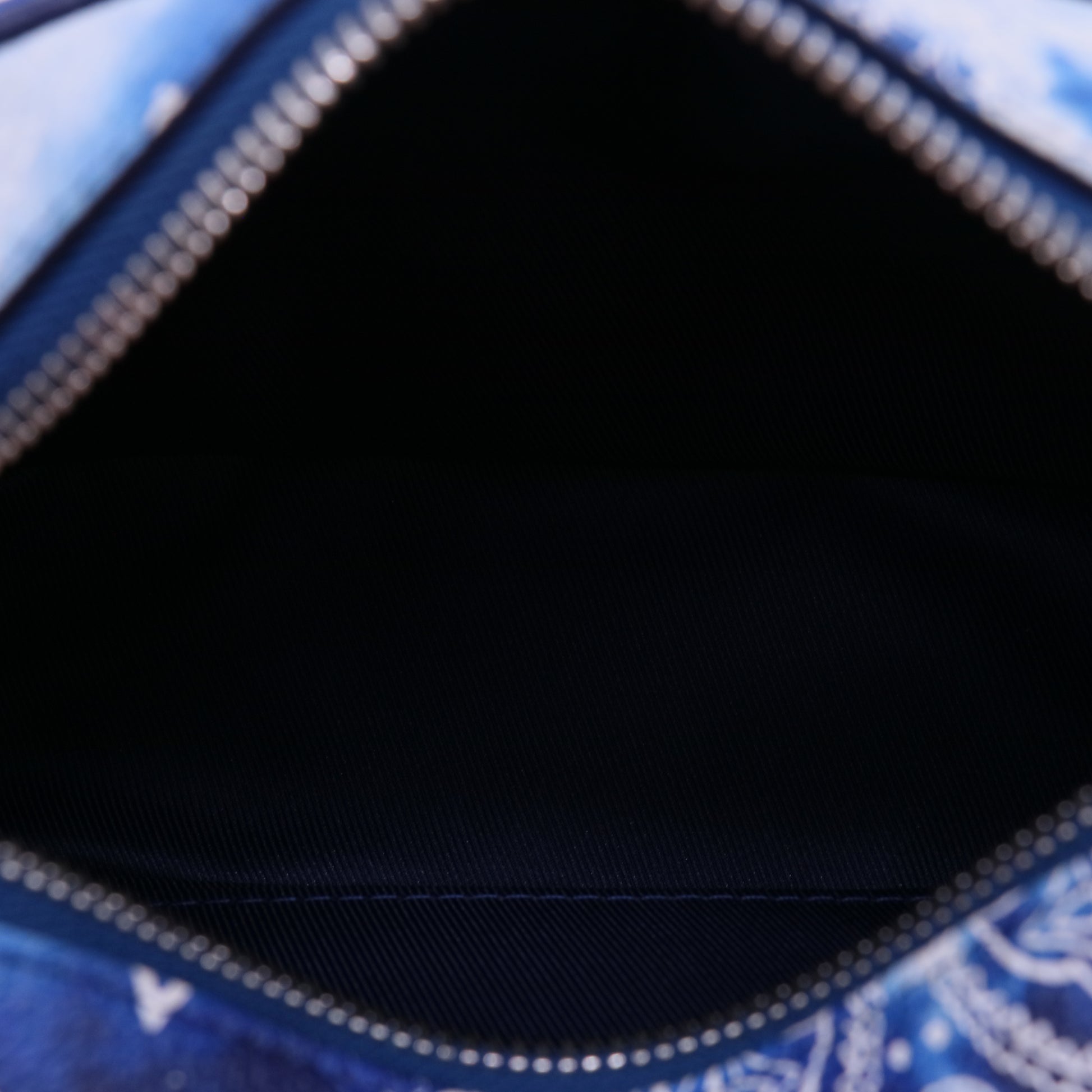 Louis Vuitton Cowhide Monogram Bandana Mini Soft Trunk Blue Twins LDJ4249