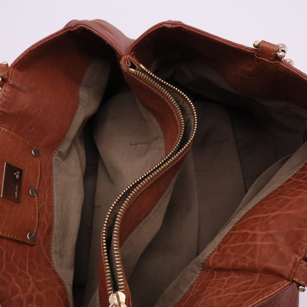 Textured Leather Large Mia Hobo twins