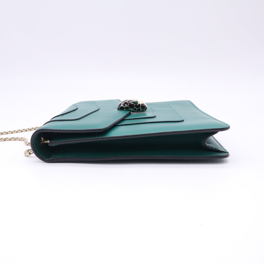 Emerald Green Leather Medium Serpenti Forever Shoulder Bag B23457