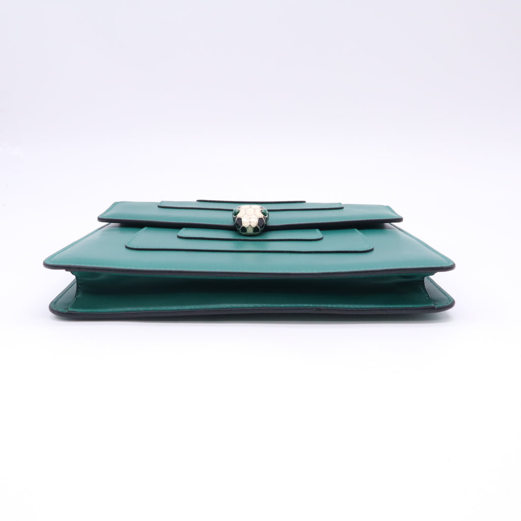 Emerald Green Leather Medium Serpenti Forever Shoulder Bag B23457