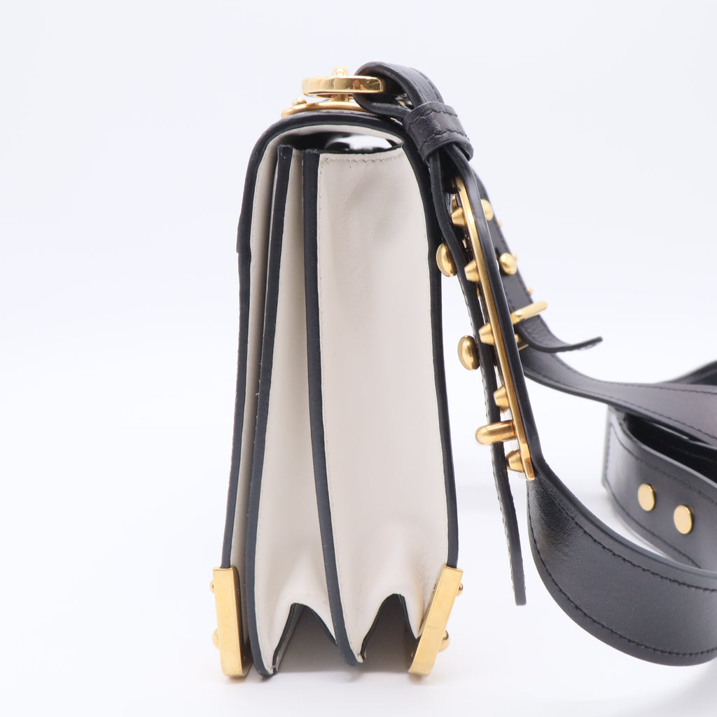 City Calf Saffiano Cahier Bag Talco Black