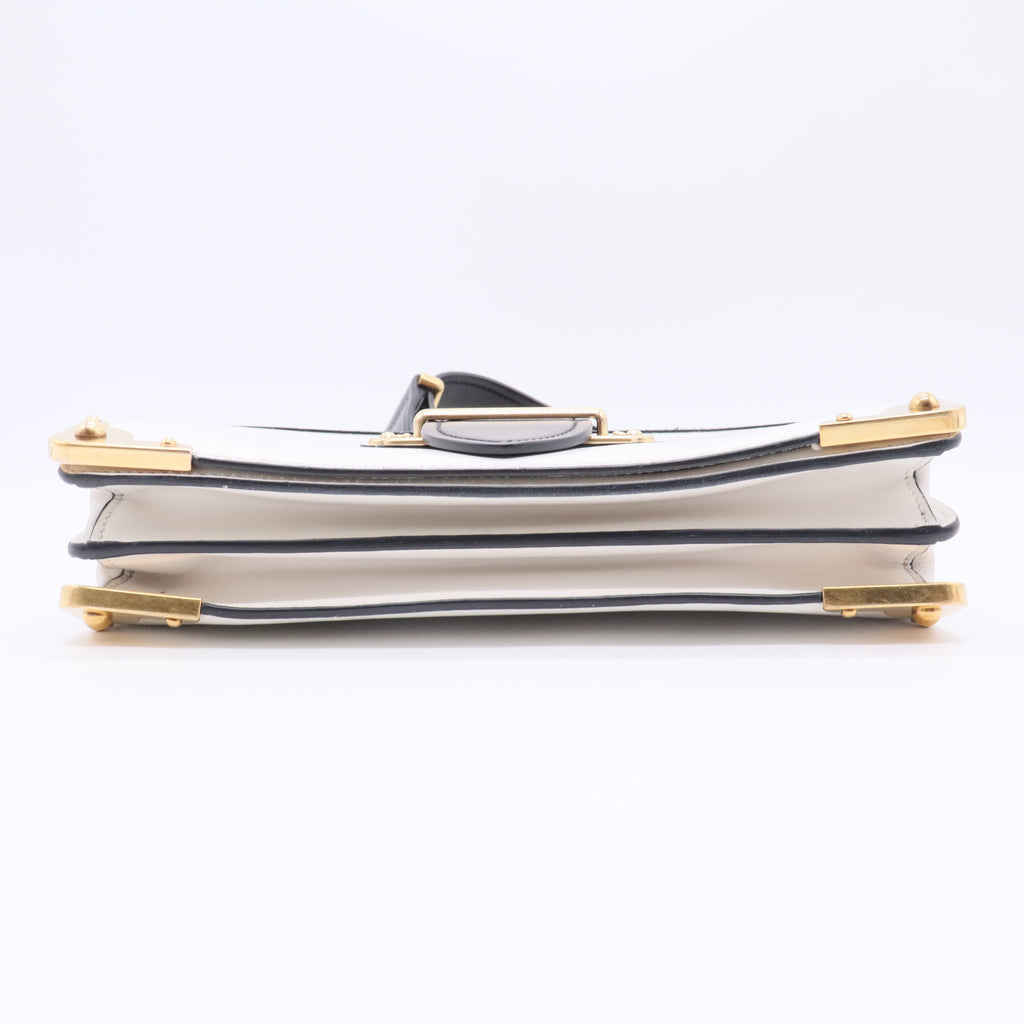 City Calf Saffiano Cahier Bag Talco Black